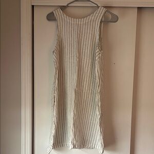 a new day White and Black Striped Mini Dress